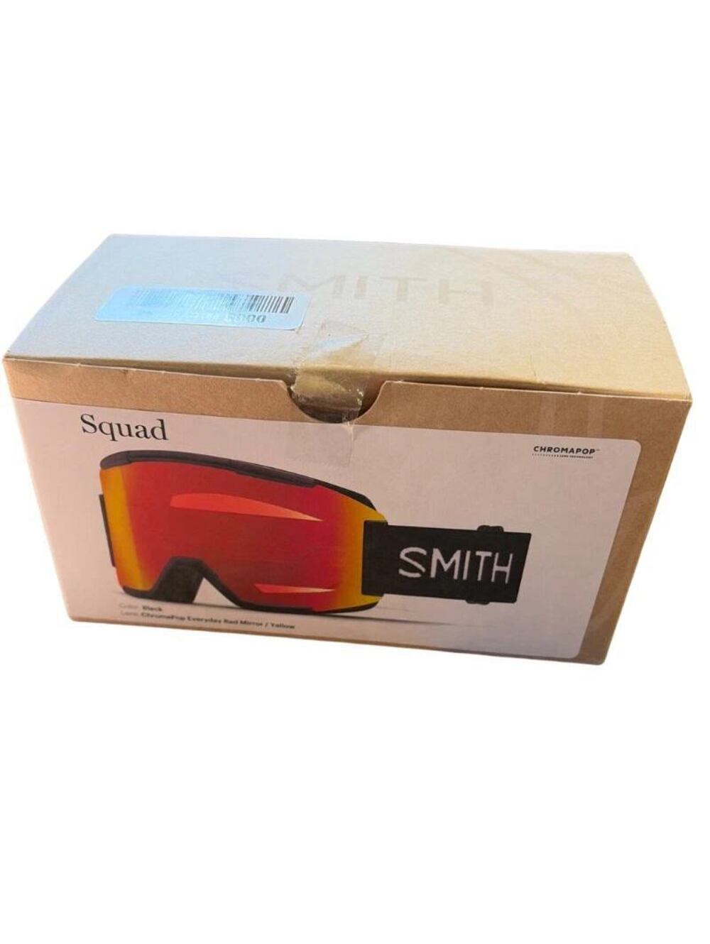 Smith Squad Goggles ChromaPop Everyday Red Mirror Yellow Lens Black New
